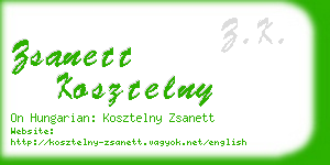 zsanett kosztelny business card